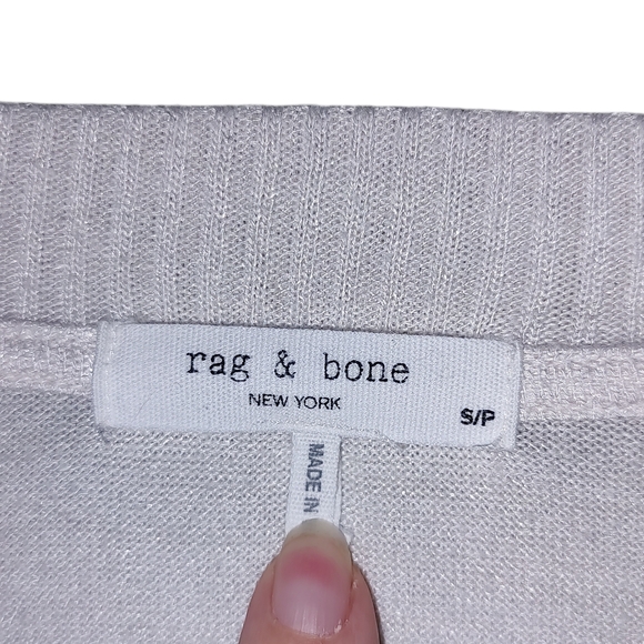 rag & bone Cream V-Neck Sweater - Picture 3 of 4